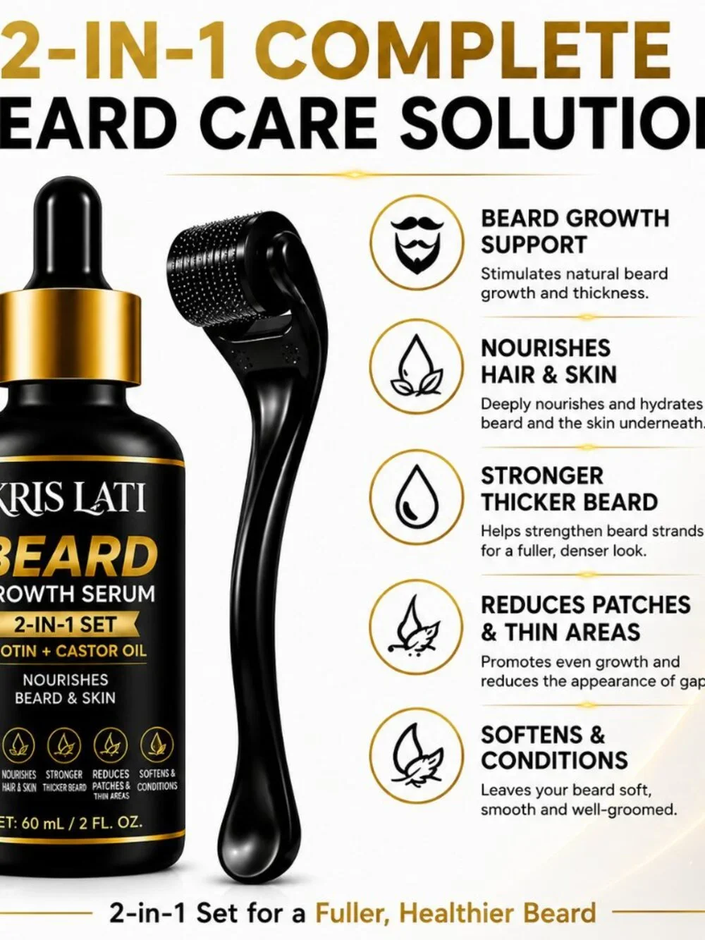 Beard Growth Serum 2-in-1 Set
